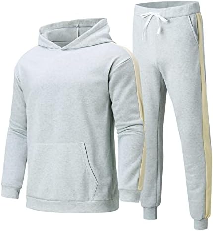 XXBR Eşofman Mens için, Sonbahar Kış 2 Parça Kıyafetler Setleri Sokak Hoodies Rahat Sweatpants spor takımları Eşofman