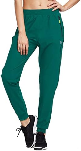 BALEAF kadın Joggers Pantolon Atletik Koşu koşu pantolonları Yürüyüş Hızlı Kuru Fermuarlı Cepler