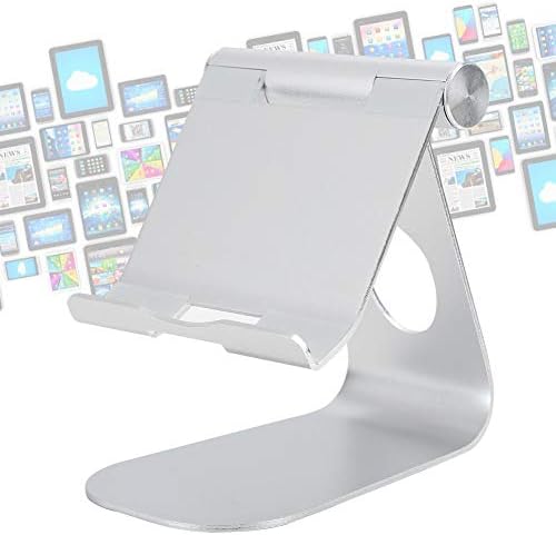 Zyyını telefon standı, Alüminyum Alaşım telefon braketi Gümüş Ayarlanabilir Masa Tablet Tutucu ile 5 KG Yükleme Kapasitesi