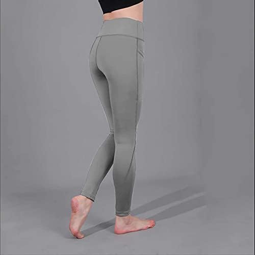 CHGBMOK kadın Egzersiz Tayt Streç Yüksek Belli Yoga Pantolon Dikişsiz Pantolon Moda Katı Popo Kaldırma Uzun eşofman