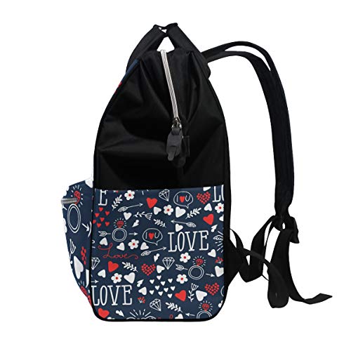 ColourLife Bebek Bezi çantası Sırt Çantası Aşk Elemanları Rahat Sırt Çantası Çok Fonksiyonlu Nappy Çantalar