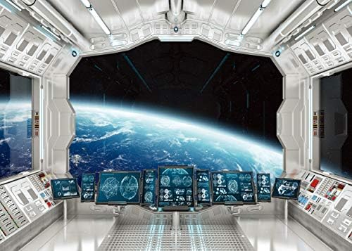 LYWYGG 7x5ft Uzay Gemisi İç Arka Plan Fütüristik Bilim Kurgu Fotoğraf Arka Planında Uzay İstasyonu Uzay Aracı Kabin