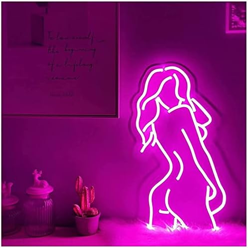 DVTEL seksi kız Neon burcu Led modelleme ışık aydınlık harfler tabela akrilik Panel Neon dekoratif ışık, 50 * 25CM