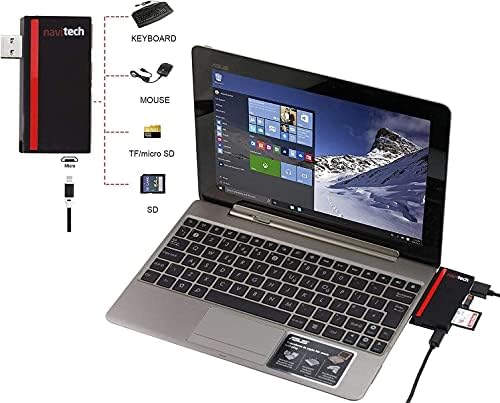 Navitech 2 in 1 Dizüstü/Tablet USB 3.0/2.0 HUB Adaptörü/mikro usb Girişi ile SD/Mikro USB kart okuyucu ile Uyumlu