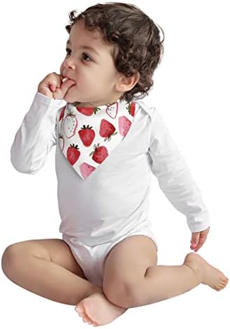 Augenstern Pamuk Bebek Önlükler Güzel Çilek Suluboya Bebek Bandana Saçmalamak Önlükler Diş Çıkarma Gıda Önlüğü