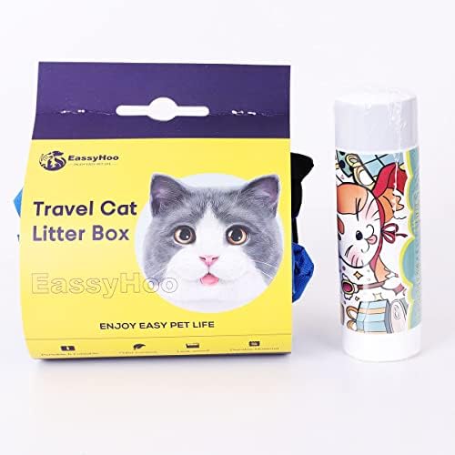 Kediler için EassyHoo Seyahat Çöp Kutusu, Tavşan için Taşınabilir Çöp Kutuları, Kolay Seyahat için Sızdırmaz ve Dayanıklı