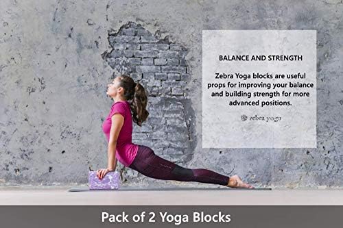 Z1 Zebra Yoga Blokları Yoga Tuğla 2 Parça Set Yüksek Yoğunluklu EVA Köpük Yoga Blokları Fitness Egzersiz Yoga Pilates