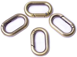 Bobeey 4 adet Karabina Metal Bahar Anahtarlık, yaylı kancalar Klip, Bahar Anahtarlık Toka, Oval Yüzük Çanta, çantalar