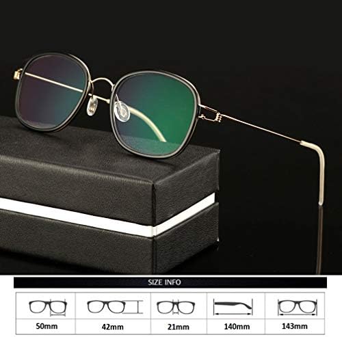RXBFD Fotokromik okuma gözlüğü, Retro Tam Jant Metal Çerçeve Anti-Uv Rahat Güneş Gözlüğü, Erkekler ve Kadınlar için