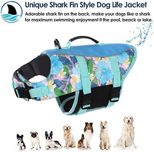 AOFITEE Köpek Can Yeleği, Yüzme için Yırtılmaz Köpek Can Yeleği, Köpekbalığı Köpek Güvenlik Yeleği, Üstün Yüzdürme
