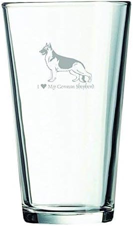 16 oz Bira Bardağı - Alman Çoban Köpeğimi Seviyorum