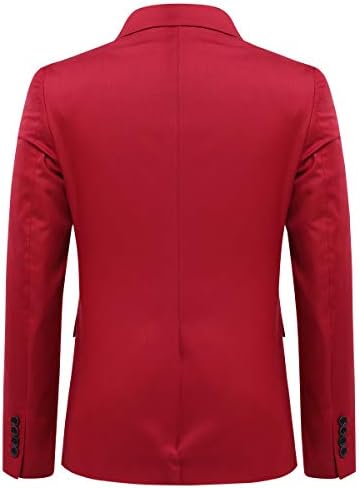 Cloudstyle Erkek Takım Elbise Blazer Slim Fit 2 Düğme İş Ceket Çentikli Yaka Spor Ceket