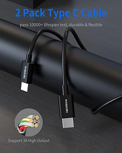 Çift USB C Araç Şarj Cihazı, 60W PD (30W + 30W) Süper Hızlı Şarj Adaptörü Metal Samsung Galaxy S23 Ultra/S23 Artı