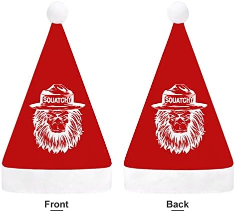 Bigfoot Sasquatch Noel Şapka Noel baba şapkaları Noel Ağacı Süsleri noel dekoru Hediyeler Yetişkinler Kadınlar için