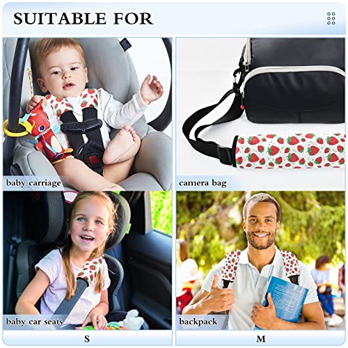 Çilek Araba Koltuğu Askı Kapakları Bebek Çocuklar için 2 ADET Araba Koltuğu Sapanlar Omuz Yastık Pedleri Koruyucu