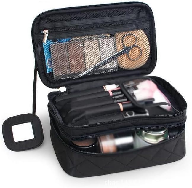 DNATS Kozmetik Çantaları Makyaj Çantası Kadın Seyahat Organizatör Profesyonel Depolama Fırça Malzeme Makyaj çantası