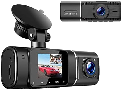 1080 P Çift Çizgi Kam Ön ve Kabin Araba ön panel kamerası ile IR Gece Görüş, 1.5 in LCD Sürüş Kaydedici Hareket Algılama