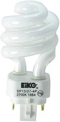 EiKO SP13 / 27-4P Kompakt Floresan Ampul (6'lı Paket), 13 Watt, G24q - 1 Baz, T-4 Ampul, 3,74 / 95mm MOL, 1,97 / 50mm
