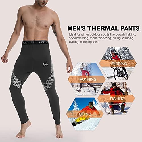 MEETWEE Termal pantolon erkekler için, Kış kayak taban Katmanı paçalı Don sıkıştırma tayt soğuk hava tayt ısı tutma