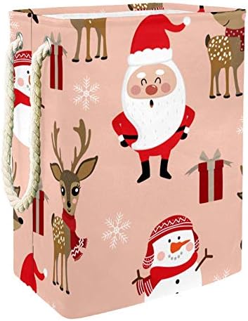 Inhomer Sevimli Noel Tatili Karikatür Desen 300D Oxford PVC Su Geçirmez Giysiler Sepet Büyük çamaşır sepeti Battaniye