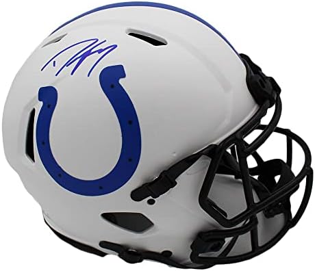 Dwight Freeney İmzalı Indianapolis Colts Speed Otantik Ay NFL Kaskı - İmzalı NFL Kaskları