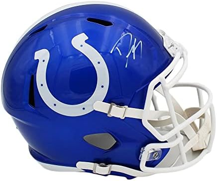 Dwight Freeney İmzalı Indianapolis Colts Speed Tam Boy Flaş NFL Kaskı - İmzalı NFL Kaskları