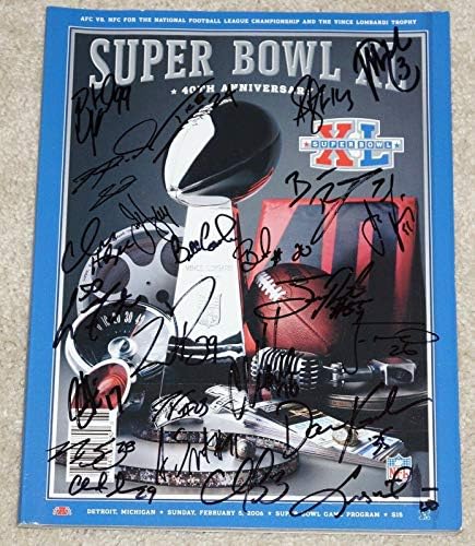 PİTTSBURGH STEELERS İmzalı Super Bowl SB XL Programı ROETHLİSBERGER 24 Otomobil ++ - İmzalı NFL Dergileri