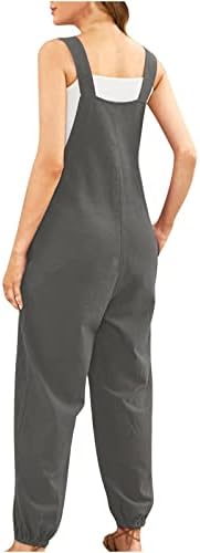Petite Tulumlar Kadınlar için Rahat Yaz Spagetti Kayışı Tulum Dökümlü V Yaka Elbise Geniş Bacak Romper Cepler ile
