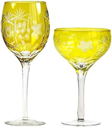 HGGDKDG Sarı Kadeh Takımı şarap bardağı El Yapımı Martini Kokteyl şampanya kadehi (Renk: A, Boyut : gösterildiği Gibi)