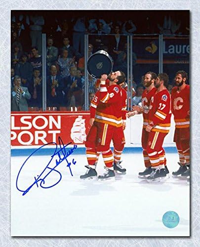 Rıc Nattress Calgary Flames İmzalı 8x10 Fotoğraf-İmzalı NHL Fotoğrafları
