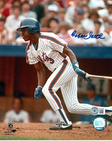 Rafael Santana İmzalı New York Mets 8x10 Fotoğraf Beckett'in Kimliği Doğrulandı-İmzalı MLB Fotoğrafları