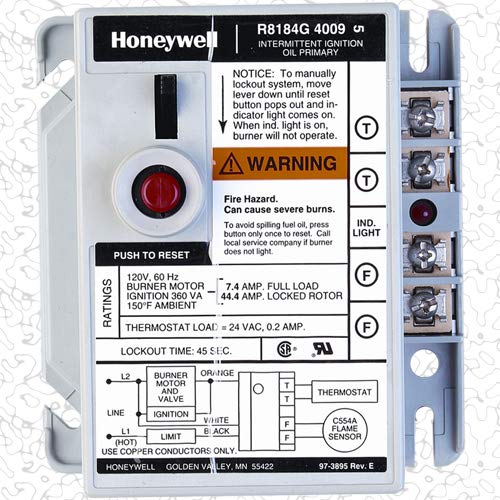R8184B1071-OEM Yükseltilmiş Yedek Honeywell Protectorelay yağ yakıcı kontrol panosu