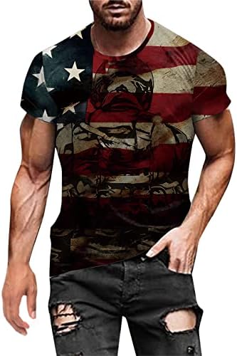 Somurtkan T Shirt Erkekler için Erkekler Yaz Açık Bağımsızlık Günü Baskılı Kısa Kollu T Gömlek Ekip Ultra Pamuk T