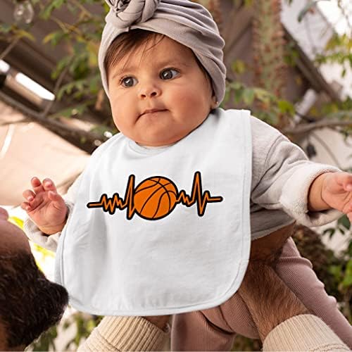 Basketbol Kalp Atışı Bebek Önlükleri-Sevimli Bebek Besleme Önlükleri-Yemek için İllüstrasyon Önlükleri