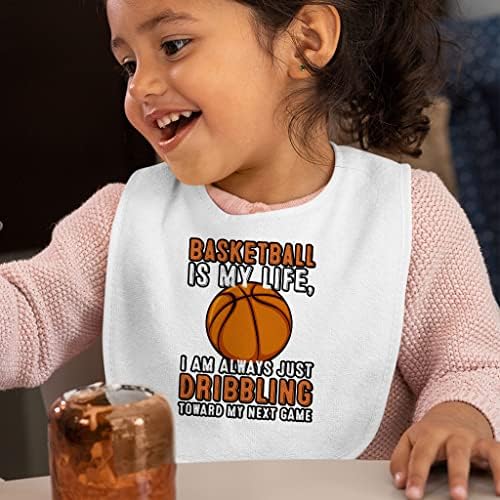 Basketbol Benim Hayatım Bebek Önlükleri - Serin Baskı Bebek Besleme Önlükleri-Yemek için Temalı Önlükler