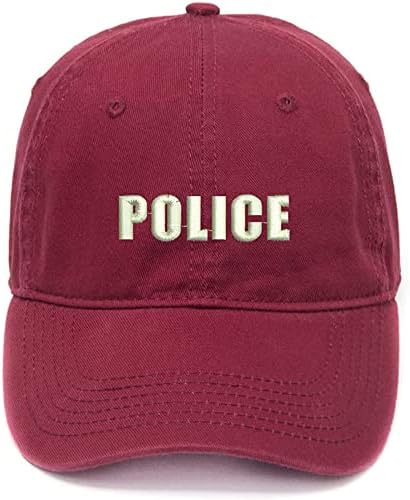 Lyprerazy erkek beyzbol şapkası Polis Memuru Nakış Şapka Pamuk İşlemeli Rahat beyzbol şapkası s