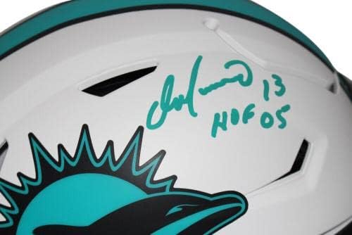 Dan Marino İmzalı Miami Dolphins Otantik Lunar Speed Flex Kask JSA 34496 İmzalı NFL Kaskları