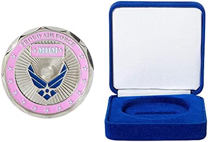 Amerika Birleşik Devletleri Hava Kuvvetleri Anne Gurur Anne bir Havacı Mücadelesi Coin ve Mavi Kadife Ekran Kutusu