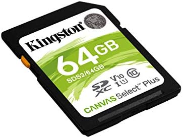 Kingston 64 GB SDHC Tuval Seçin Artı 100 mb/s Okuma Sınıf 10 UHS-I U1 V10 Hafıza Kartı ile Hayal Kırıklığı Ücretsiz