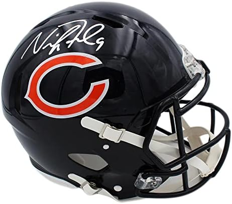 Nick Foles İmzalı Chicago Bears Speed Otantik NFL Kaskı - İmzalı NFL Kaskları