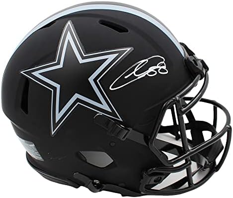 CeeDee Lamb İmzalı Dallas Cowboys Speed Otantik Eclipse NFL Kaskı - İmzalı NFL Kaskları