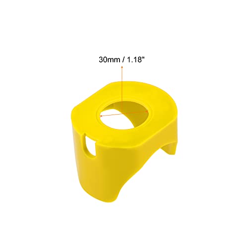 Rebower Plastik İki Ayak Basma Anahtarları Düğmesi koruyucu kapaklar Sarı [Acil Durdurma Anahtarı için] - 30mm / 2