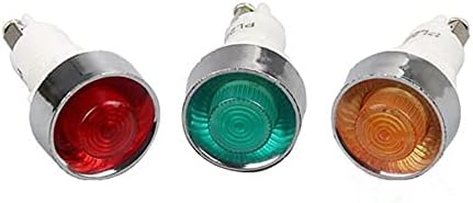 BUDAY 1 PCS PL Sinyal Gösterge Düğmesi Anahtarı kırmızı Yeşil,Sarı 12 V 24 V/110 V AC220V Açılış 13.5 mm (Renk : Kırmızı,