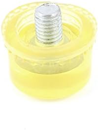 Aexit Değiştirilebilir 8mm Çekiçler Konu Başkanı Plastik Çekiç İpucu 1 Dia-Darbe Çekiçler Temizle Sarı