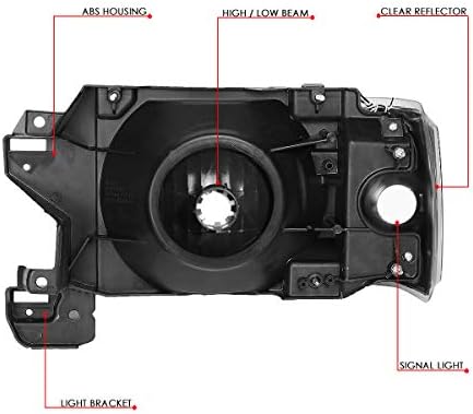 LED DRL Siyah Konut Temizle Köşe Projektör Far w / Tampon Lambaları + Aracı Kiti ile Uyumlu F150-350 Bronco 87-91
