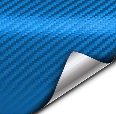 Hava Tahliye Teknolojisine Sahip VVıVıD ® XPO Elektrikli Mavi 3D Karbon Fiber Vinil Sarma Rulosu (1ft x 5ft)