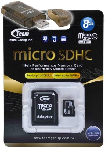 8GB sınıf 10 microSDHC takım yüksek hızlı 20MB / Sn hafıza kartı. LG HB620T Baskı MN240 Incite CT810 için Yanan Hızlı