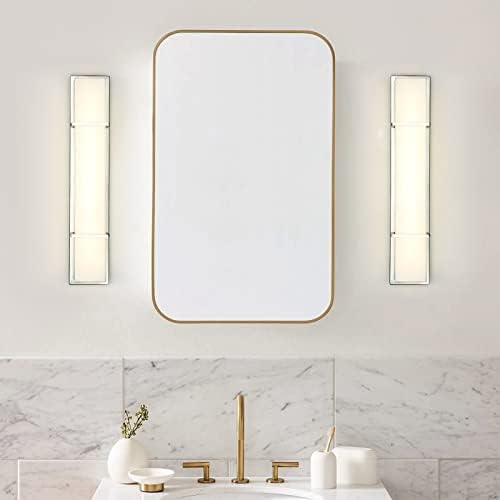 Yvilant banyo Vanity ışık, Modern kısılabilir LED banyo aydınlatma armatürleri 27 İnç 28W banyo ışıkları ayna cam