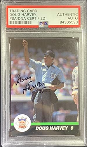 Doug Harvey otomatik kart 1988 Spor Hakemi 1 Dünya Serisi MLB PSA Kapsüllenmiş
