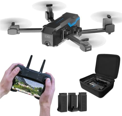 EXO Scout / / Yetişkinler veya Çocuklar için Kameralı Drone. Drone Kiti ile 3 Piller, Ücretsiz Taşıma Çantası. HD
